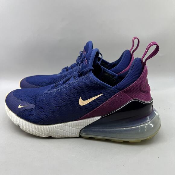 Nike Air Max 270 Running Shoes Women Size 8.5 Blue Purple Comfort Low Sneakers - Picture 3 of 8